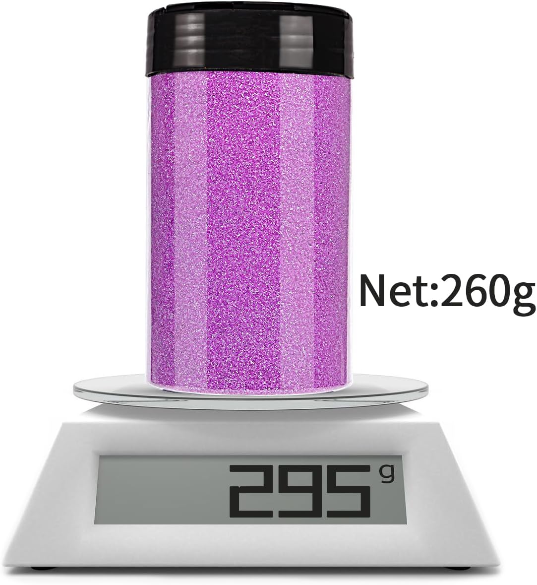 High Capacity 260g Shaker Bottle Package Metalic Fine Glitter,ANGXILIN Glitter for Tumbler Jewelry Making,Epoxy Resin DIY Craft,Face Body Nail Art Fine Glitter (Diamond White)