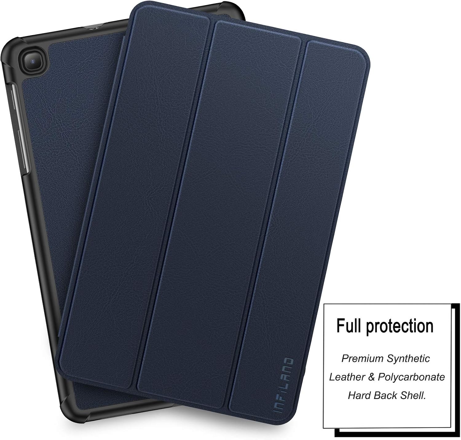 INFILAND Galaxy Tab A 8.4 2020 Case, Slim Tri-Fold Shell Case Cover Compatible with Samsung Galaxy Tab A 8.4-inch Model SM-T307 2020 Release Tablet Verizon/T-Mobile/AT&T, Navy
