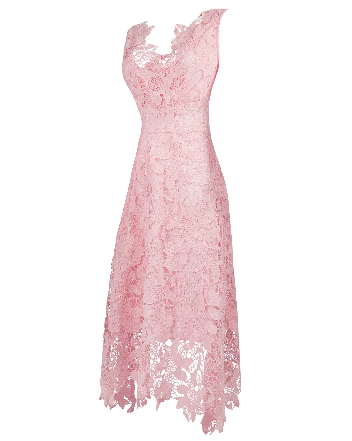 chinese dress ladies Milly Kait Strapless Tiled Lace Midi-Dress