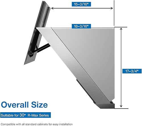 Miniatura 2 de ROBAM Campana extractora Under Cabinet R-MAX2 de 30 pulgadas, campana de cocina de 1100 CFM con motor BLDC, serie de ventilación inclinada, control