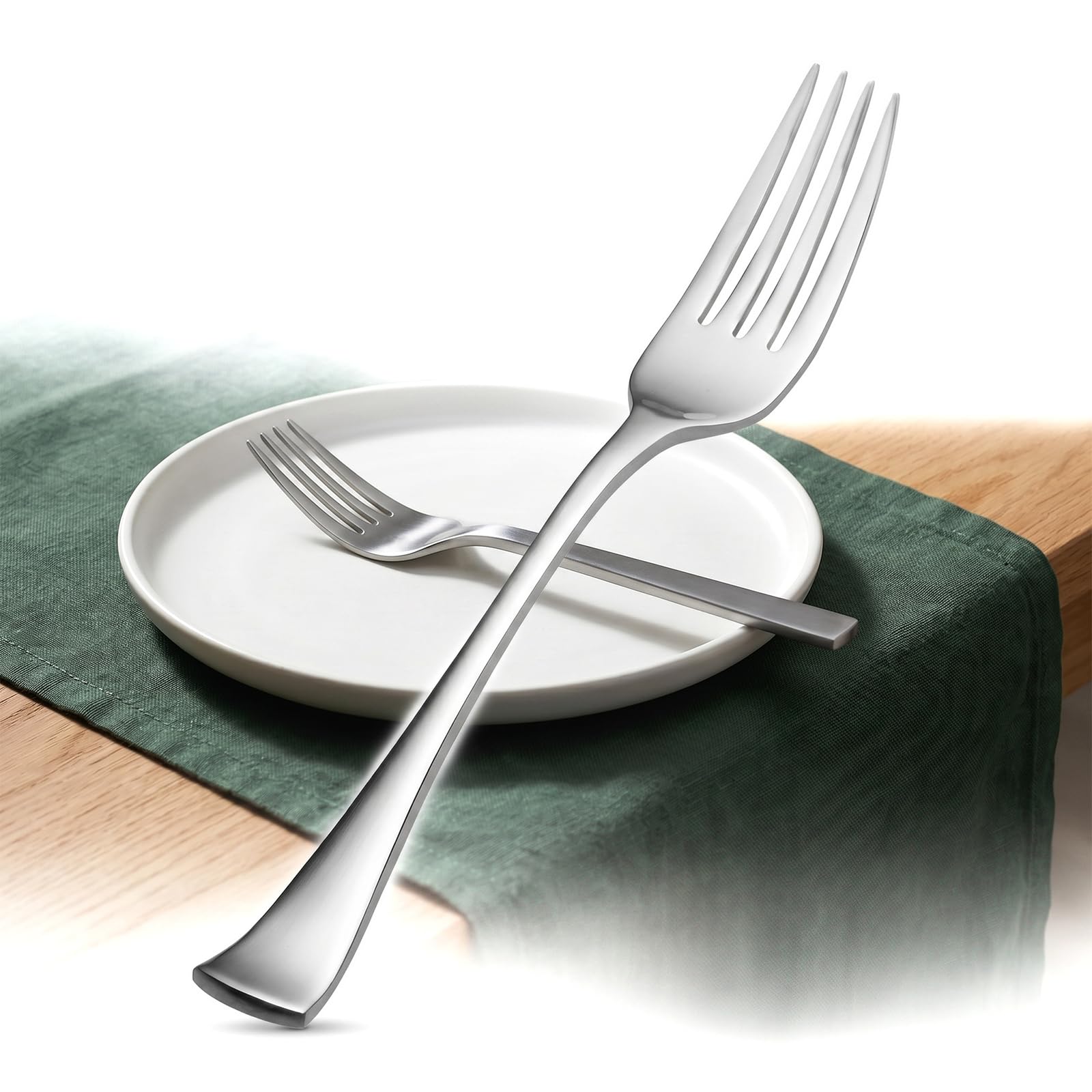 Set di 12 Forchette da Tavola in Acciaio Inox, Ideali per Feste E Hotel, Perfette per Occasioni Speciali, Forchette da Tavola da 21,5 Cm.