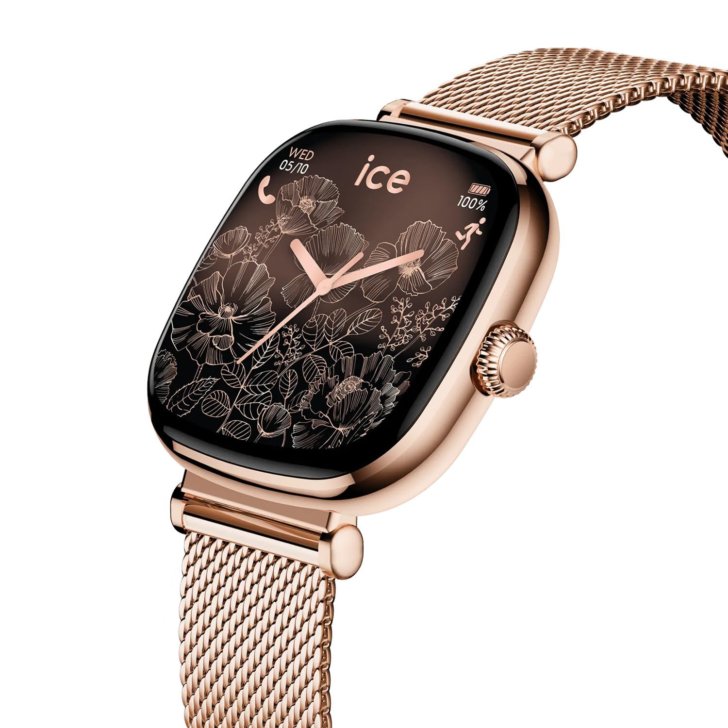 Ice-Watch - ICE smart 2.0 - Orologio connesso quadrato da donna con cinturino in acciaio inossidabile (1,70 pollici)