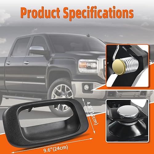 Miniatura 5 de OTUAYAUTO Ensamblaje de pestillo de la manija del portón trasero – Reemplazo para Chevy Silverado 1999-2007, GMC Sierra Truck 1996-2006 1500 2500