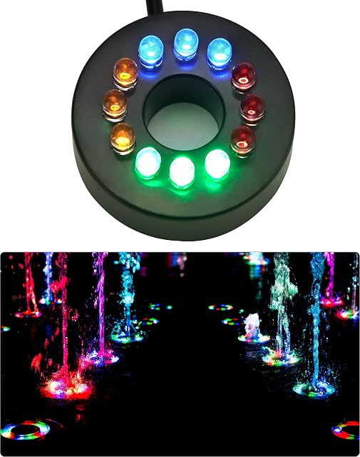 Foto 2 de 8 de QWORK® Mini Bomba de Agua Sumergible, 800L/H, 15W, bomba de fuente interior con iluminación