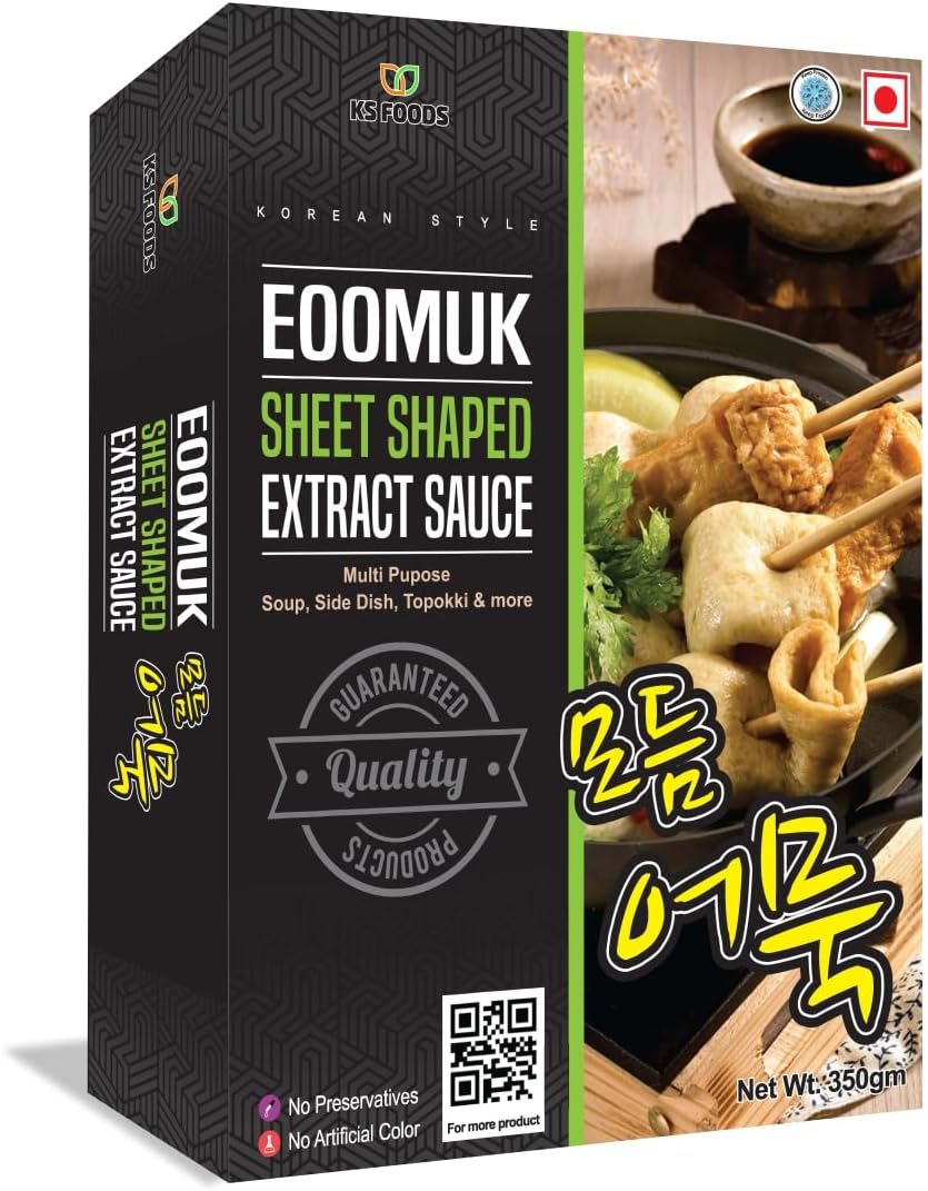 Fish Cake Sheets 350g | Korean Eomuk (Odeng) | Ready to Cook | Soft & Chewy | Perfect for Soup, Ramen & Tteokbokki | Halal