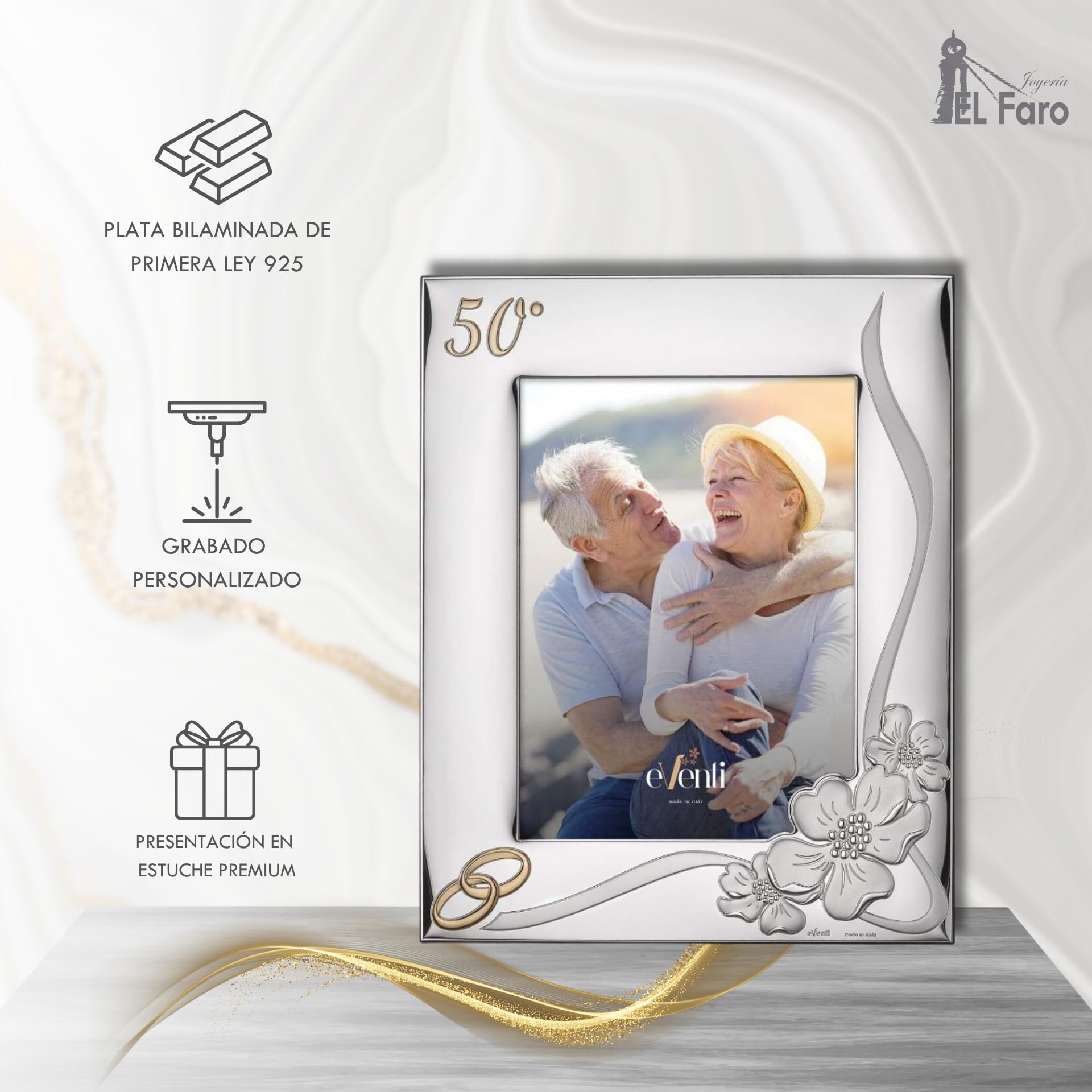 El Faro JOYERIA Marco fotos personalizado 18x24 cm 50 aniversario