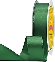 Vista 193 de Cinta de satén plateada de doble cara de 1-1/2 pulgadas x 50 yardas, cinta plateada de poliéster para envolver regalos, muy adecuada para bodas