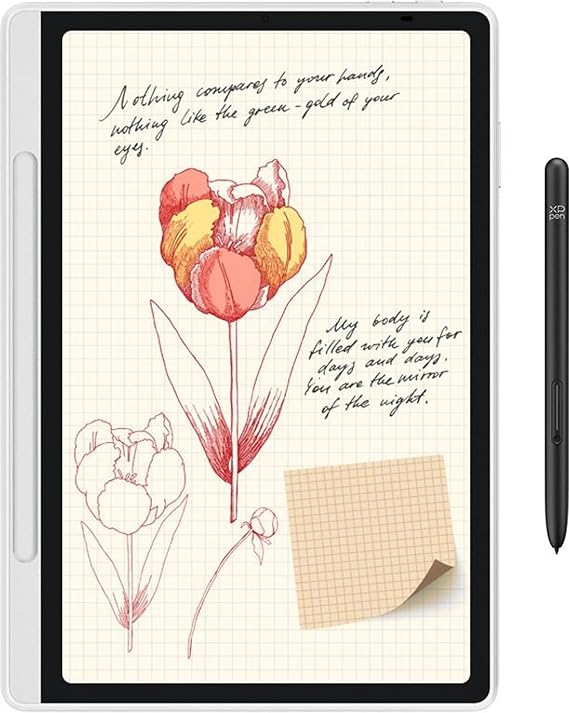 XPPen 3 in 1 Color Digital Notebook 10.95'' Paper Note Taking Tablet with 16384 Pressure Levels Battey-Free X3 Pro Pencil 2 Magnetic Folio 6+128GB Magic Note Pad for Writing/Reading/Meeting/Study