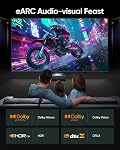 8K 4K 10K HDMI Cable 48Gbps 1.5FT/0.5M, Ultra High Speed 2.1 HDMI Cable Cord-4K@120Hz 8K@60Hz, DTS:X, HDCP 2.2 & 2.3, HDR 10 Compatible with Roku TV/PS5/HDTV/Blu-ray
