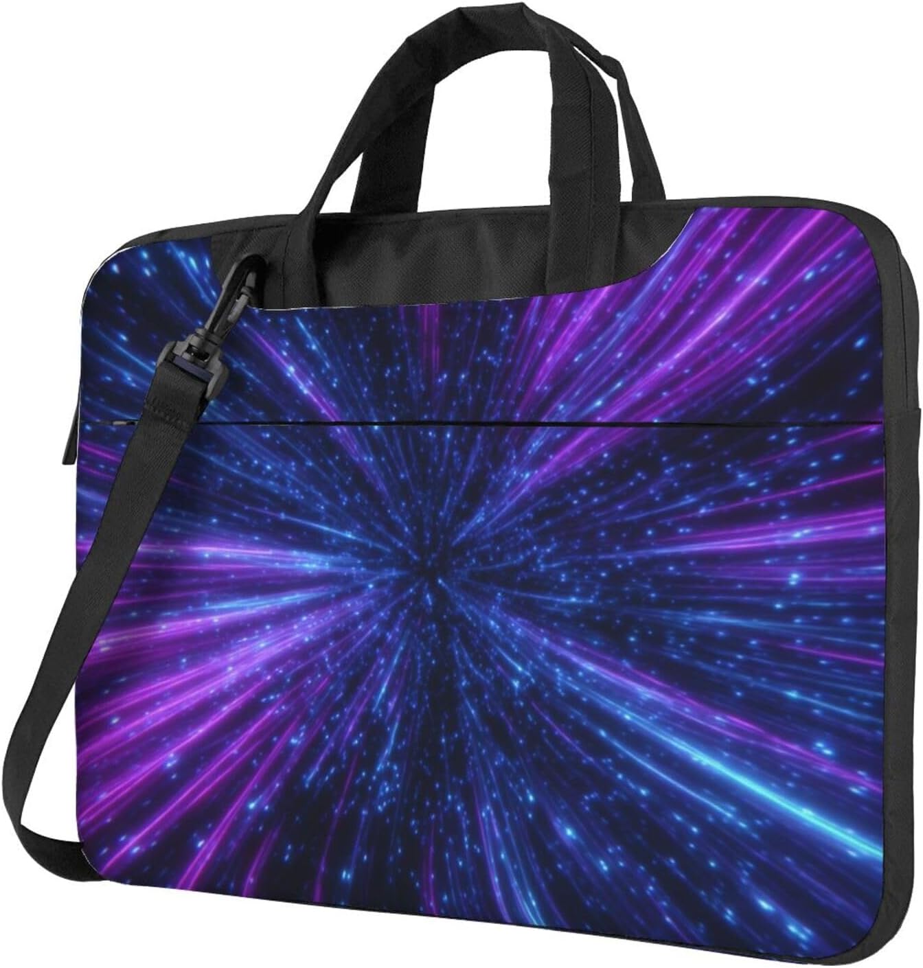 Laptop Shoulder Bag Messenger Bags Purple Blue Light Rays Laptop Bag Computer Bags for Men Women
