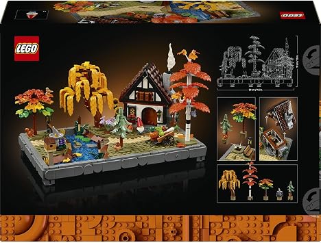 LEGO Icons Sonbahar Bağ Evi Bahçesi 11372 – Yetişkinler için Huş, Salkım Söğüt, Mavi Ladin ve Akçaağaç ile Mevsimlik Çiçekler İçeren Yaratıcı Model Yapım Seti, Dekoratif Hediye Fikri (1102 Parça)