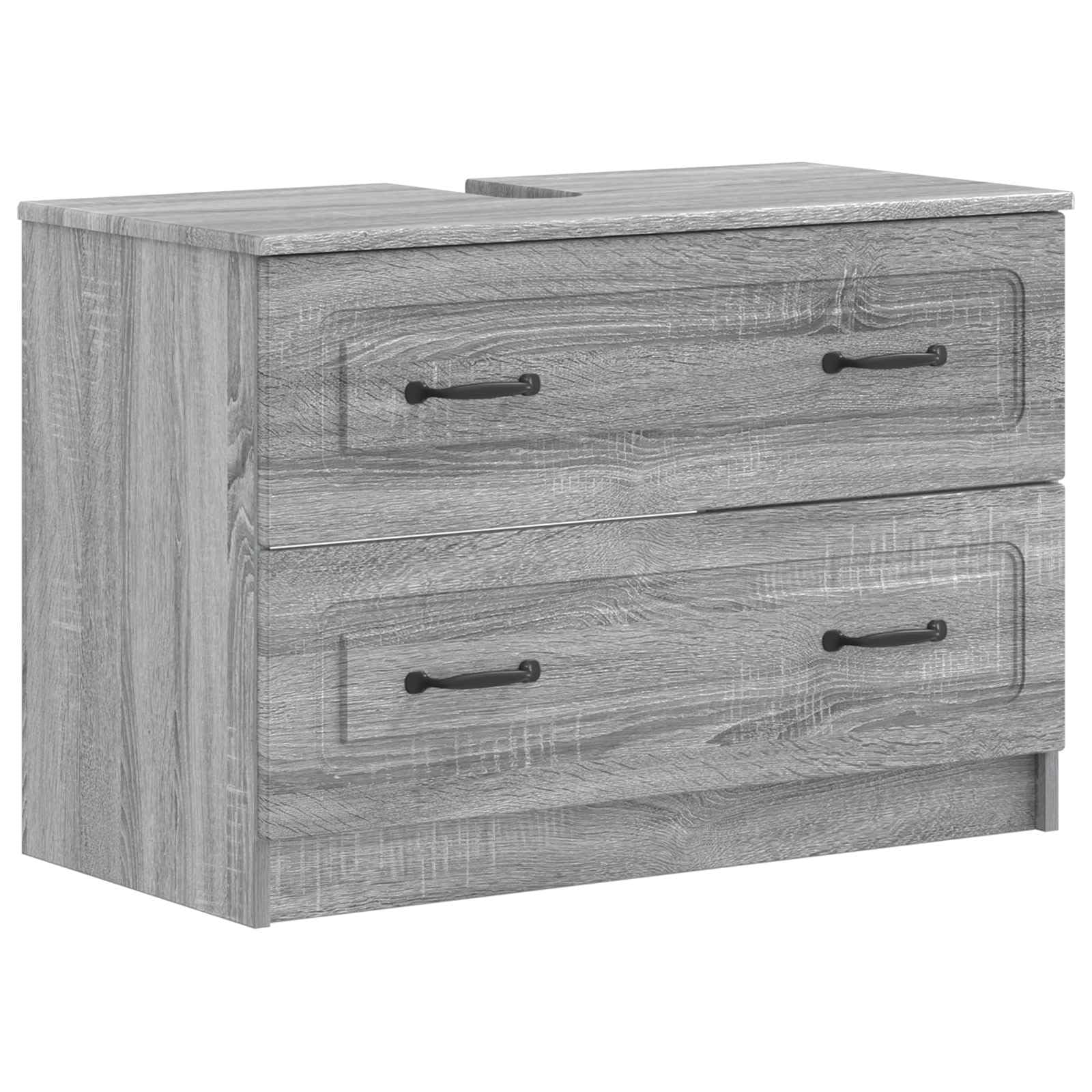 UTRECHT - Mobile per lavandino, in legno, 82 x 41 x 56 cm, colore: grigio