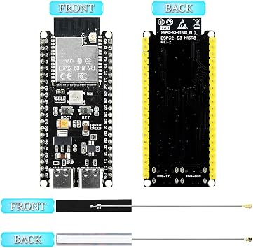 3PCS ESP32 S3 Development Board with Extended Antennas, Dual-Core N16R8, Type-C Port & CH340X Chip 42Pin, ESP32 S3 DevKit for Arduino