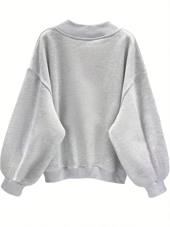 新品Everyday Oversized Sweatshirt Angora Buy SXV STYLE Comfort in Paris Printed V Neck Letter Graphic Drop