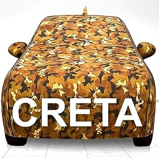 Waterproof Car Cover for Hyundai Creta UV & Weather Protection, Soft Cotton Lining, Windproof Elastic Hem, Adjustable Buck... Price In India