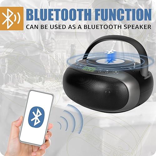 Miniatura 6 de Retekess TR604 AM FM Radio transistor portátil analógica con conector de auriculares de 0.138 in funciona con pilas Retekess TR634 reproductor de CD