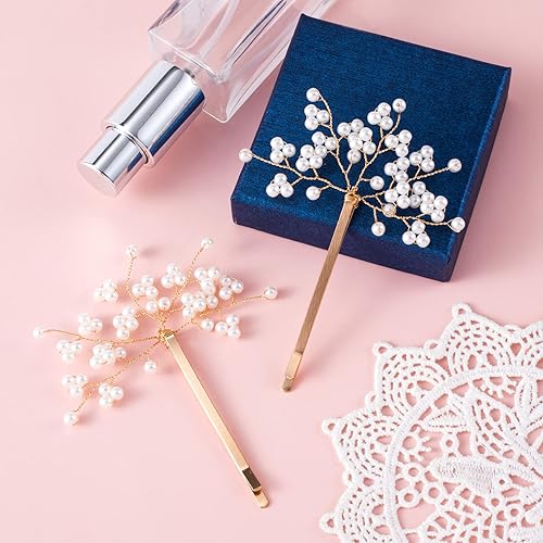 Miniatura 7 de 2 horquillas de pelo de perlas de metal para el cabello, perlas, pasadores de novia, bobby, joyería, decoración, compromiso, graduación, San