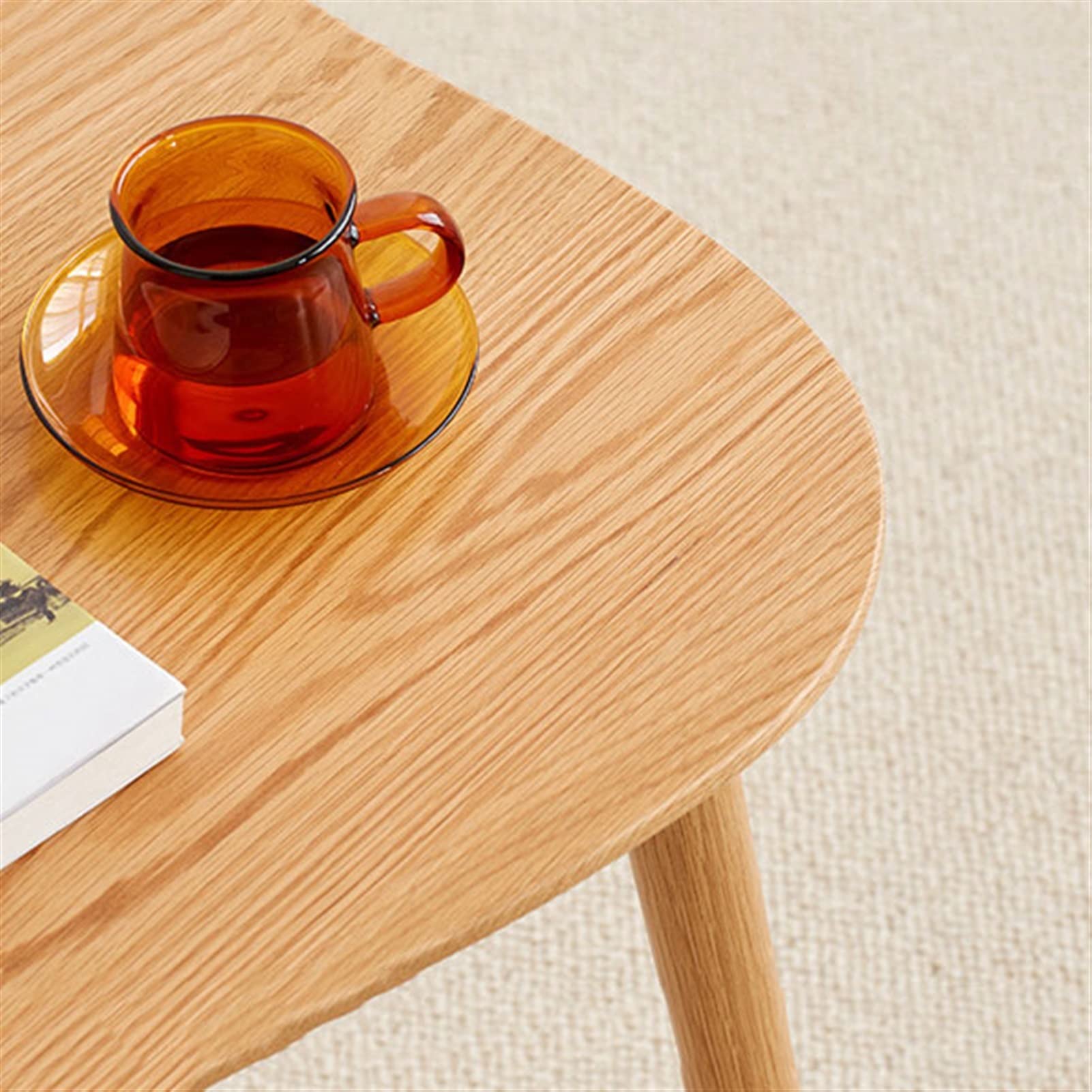 UNNS Fin de Table Table d'appoint de Canapé Table Basse Table Basse Table Petite Table de Coin canapé Table de Chevet avec Salon Chambre Balcon mobilier, chêne