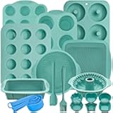 39 Pieces Silicone Bakeware Set, Nonstick Silicone Baking Pans Set With Baking Pan, Baking Sheet, Cake Pan, Donut Pan, Muffin Pan, Cake Molds, Measuring Cups