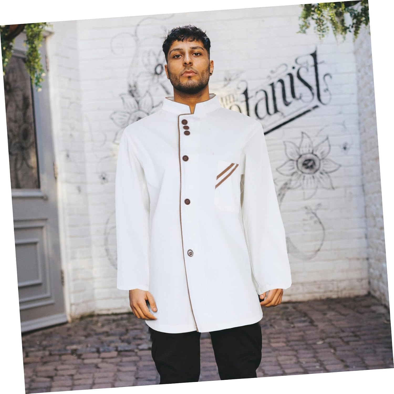 LIFKOME Long Sleeve Unisex Basical Chefs Coat Cooking Chef Tops Catering Shirt for Bakery Hotel Restaurant Men and Women -