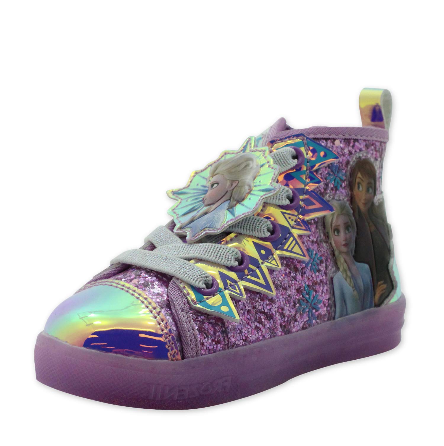ACI International Girls' Toddler Frozen 2 Anna & Elsa Winter Glitter High Top Sneakers