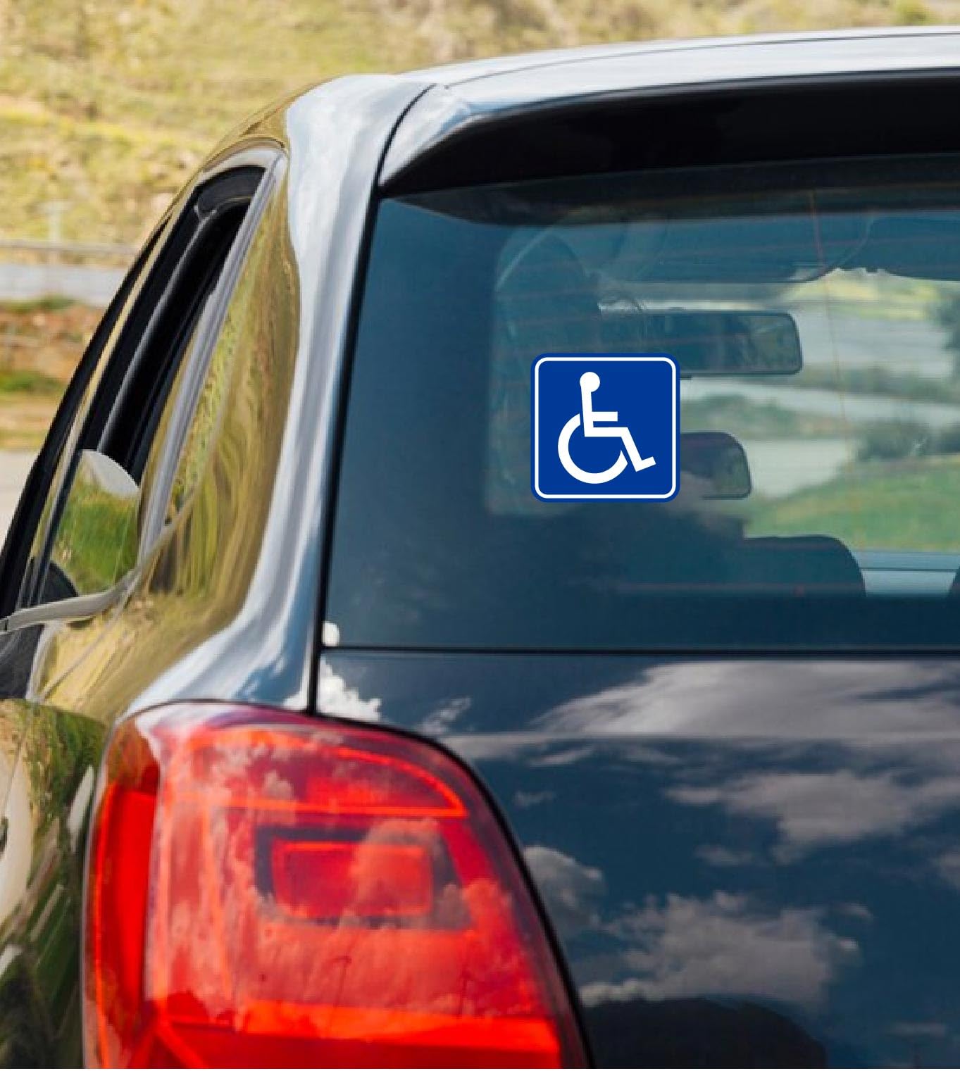5 Adesivi Per Disabilità In Vinile Fustellato - Simbolo Internazionale, Impermeabile E Resistente Ai Raggi UV, Per Auto, Porte, Bagni - 4