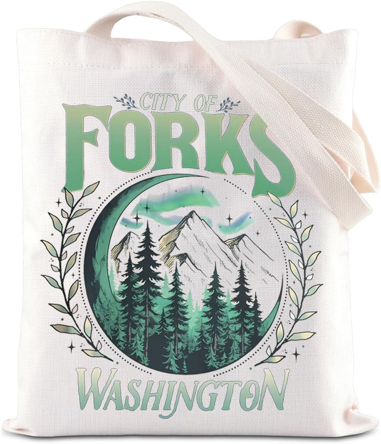 ENSIANTH Vampire Movie Inspired Handbag Fans -Washington Gift Vampire Lover Tote Bag City Of Forks Gifts (Forks bag)