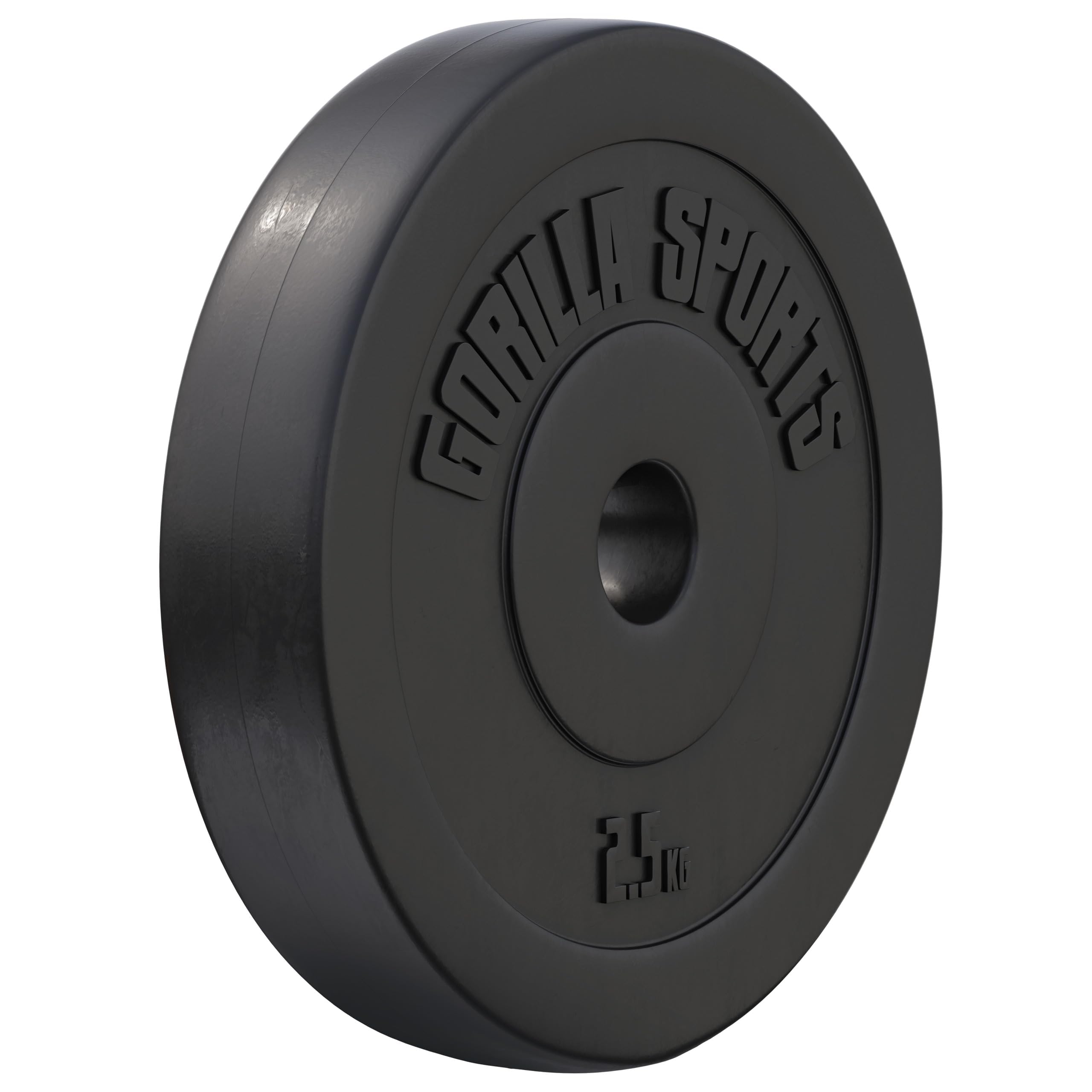 GORILLA SPORTS® Disque Musculation - Simple 1,​25-​15kg / Jeu 27,​5-​30 kg, Réglable, Ciment, Plastique, Ø 31 mm, Noir - Set de Poids, Matériel de Musculation, Sport Maison, Fitness, Salle de Sport