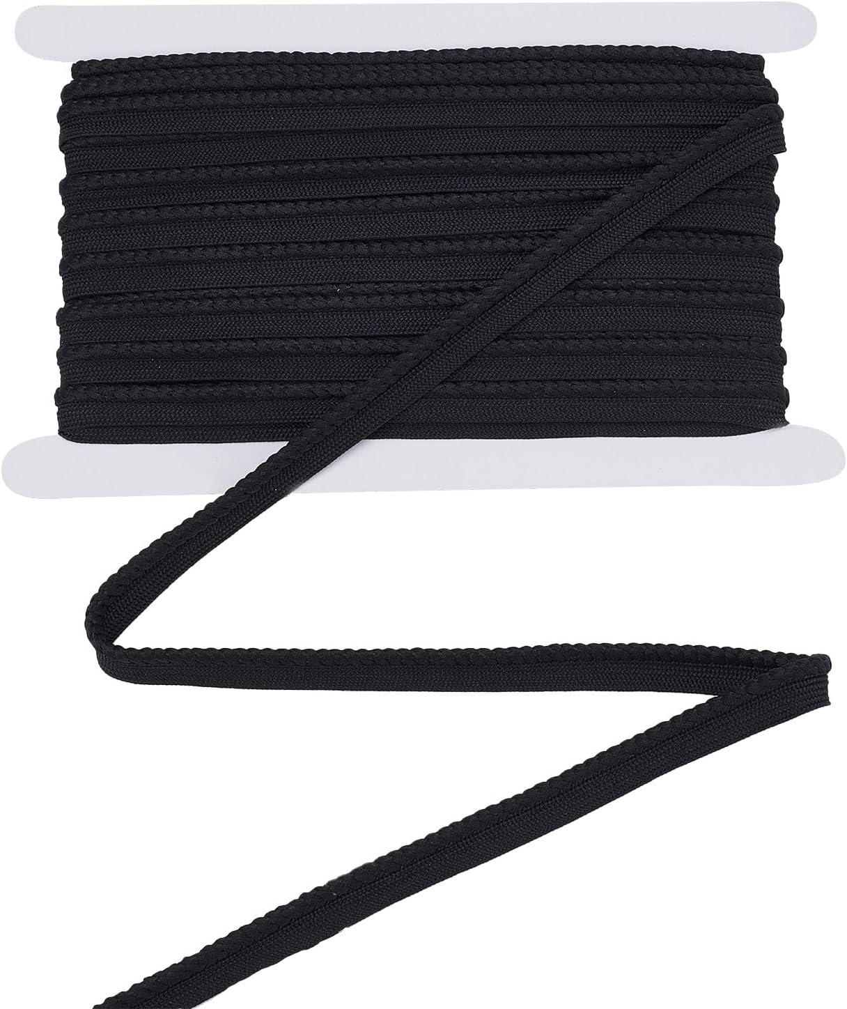 10 Yards 0.39 Inch Wide Black Twisted Lip Cord Trim, Cord-Edge Piping Trims Polyester Piping Bias Tapes, Sewing Accessories for Dress Costume Home Textile Decoration
