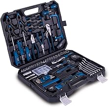 Scheppach Tool Box WZK169 Filled | 169-Piece Tool Set | Sturdy Plastic Case | Bit Inserts and Screwdriver Made of Chrome Vanadium Steel