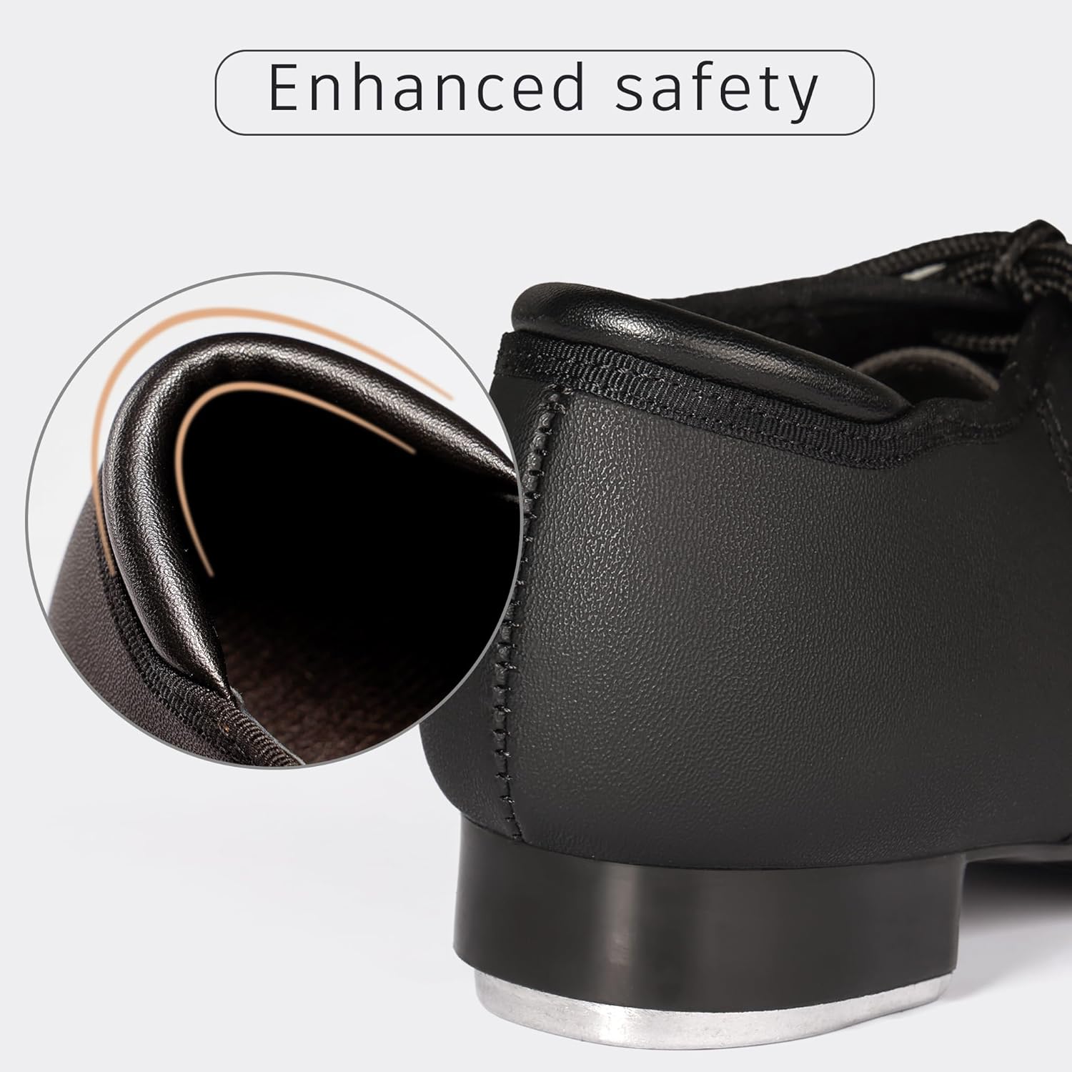 Dynadans Tap Shoes for Girls Boys PU Leather Dance Shoes for Little Kid/Big Kid Unisex-Child Lace up - Image 5