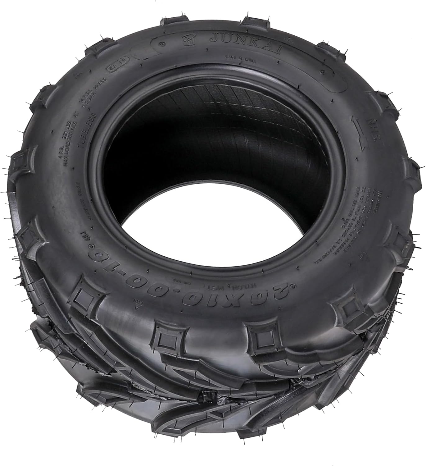 22x10.00-10 ATV UTV Tires, 22x10x10 All Terrain Spare Tires, 4PR Tubeless Front Rear Tire, Fit All 10” Rims for Off-Road Go Kart Quad Mini Bikes Buggy 4 Wheelers (Set of 1)