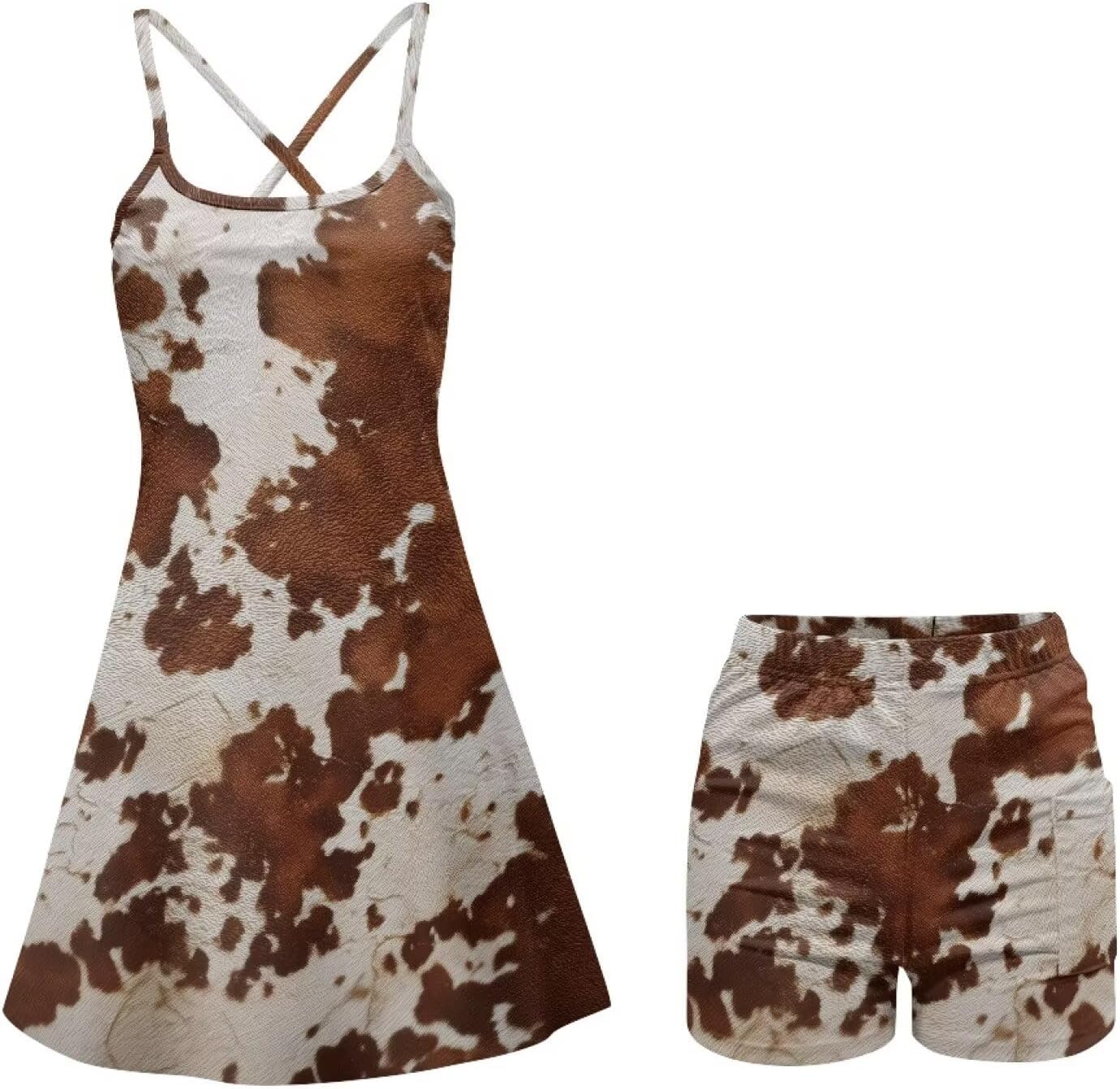 Tennis Dress for Women Athletic Dress with Built-in Shorts & Bra, Adjustable Straps & Pocket, Summer Golf Outfits
