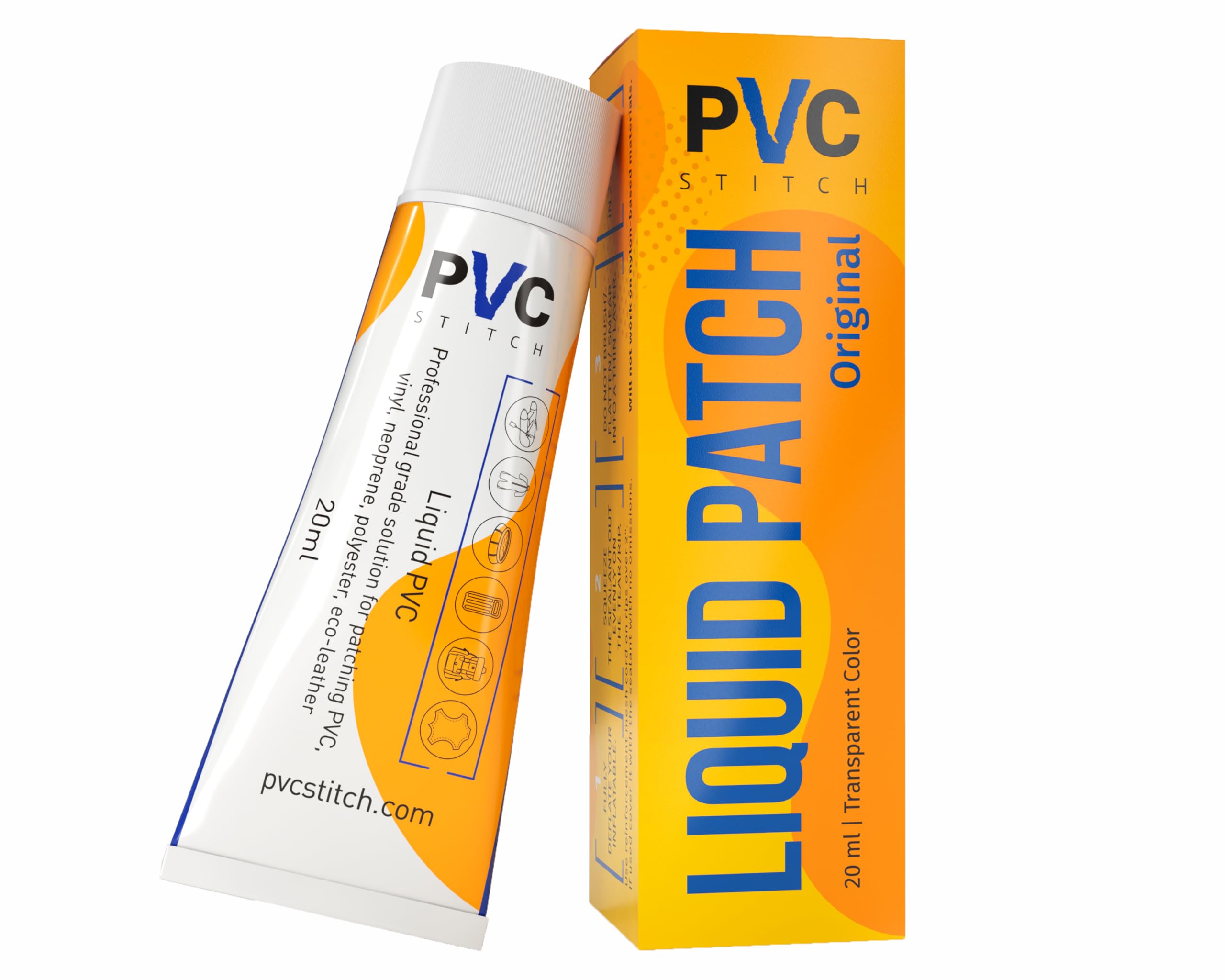 PVC Stitch |PVC Waterproof Glue| #1 Adhesive Caulk for PVC, Vinyl (inflatables Boats Swimming Pools air mattresses Waders) Neoprene (Wetsuits) Polyester (Tents) Cords, Goretex & Other Outdoor Gear