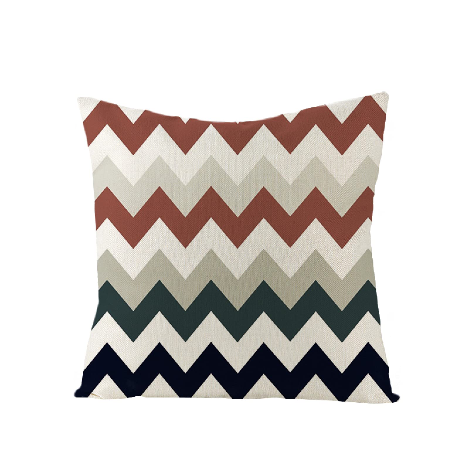 Sofa Fundas Cojines 60x60 Pack de 4 Cuadrado,Funda de Almohada Lino con Cremallera Invisible,Funda de Cojín Decoración para Hogar Sala Cama Jardín Silla Coche-geometría