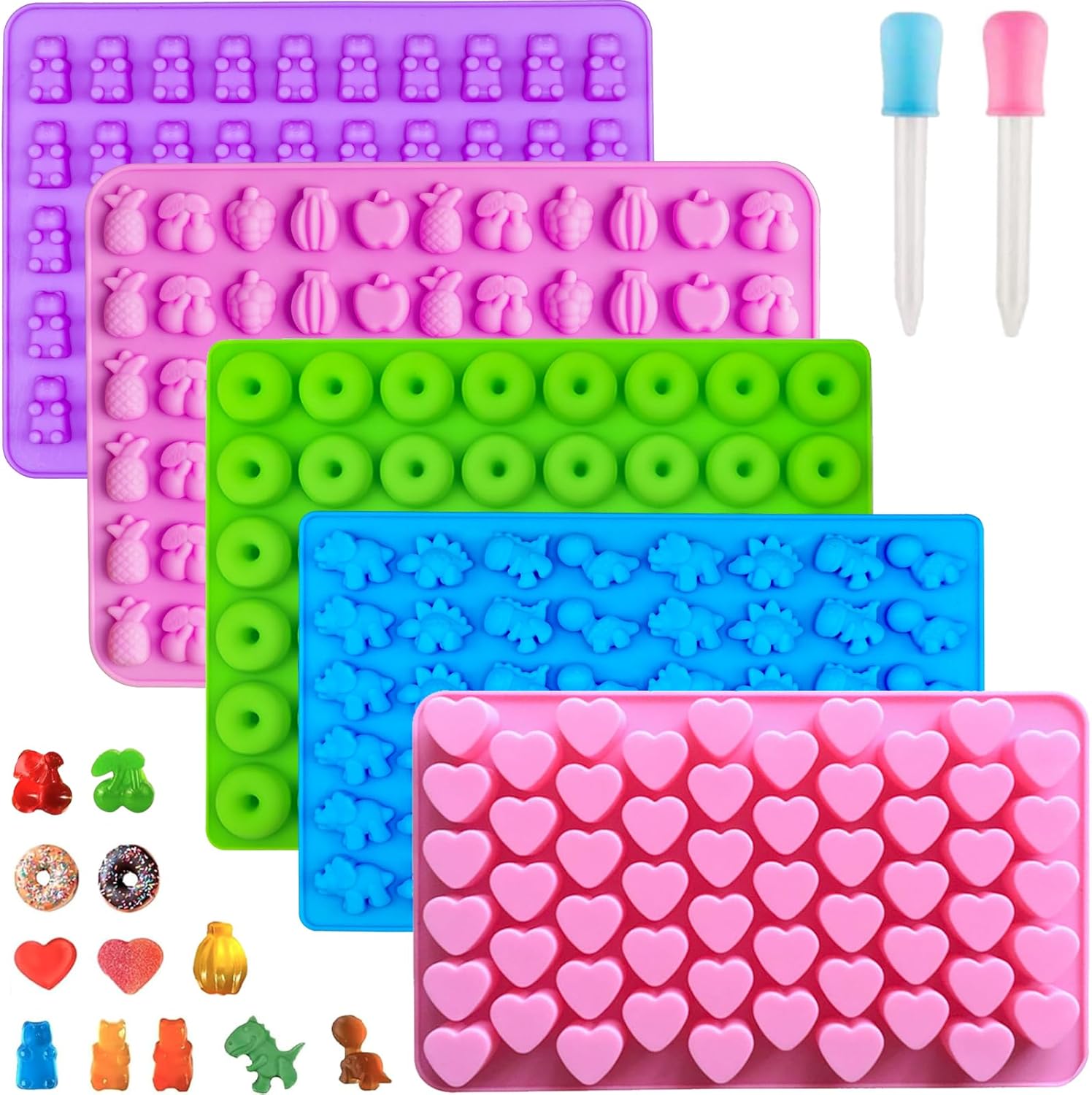Silicone Gummy Bear Molds, Candy Molds, Nonstick Silicone
