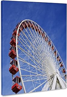 3dRose Illinois, Chicago, Ferris Wheel, Navy Pier - US14 BJA0004 - Jaynes Gallery Museum Grade Canvas Wrap 8x10