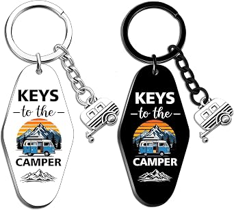 Camper Keychain RV Keychain Accessories Camper Accessories Camping Gifts For Women Men Happy Camper Stuff For Rv Owner