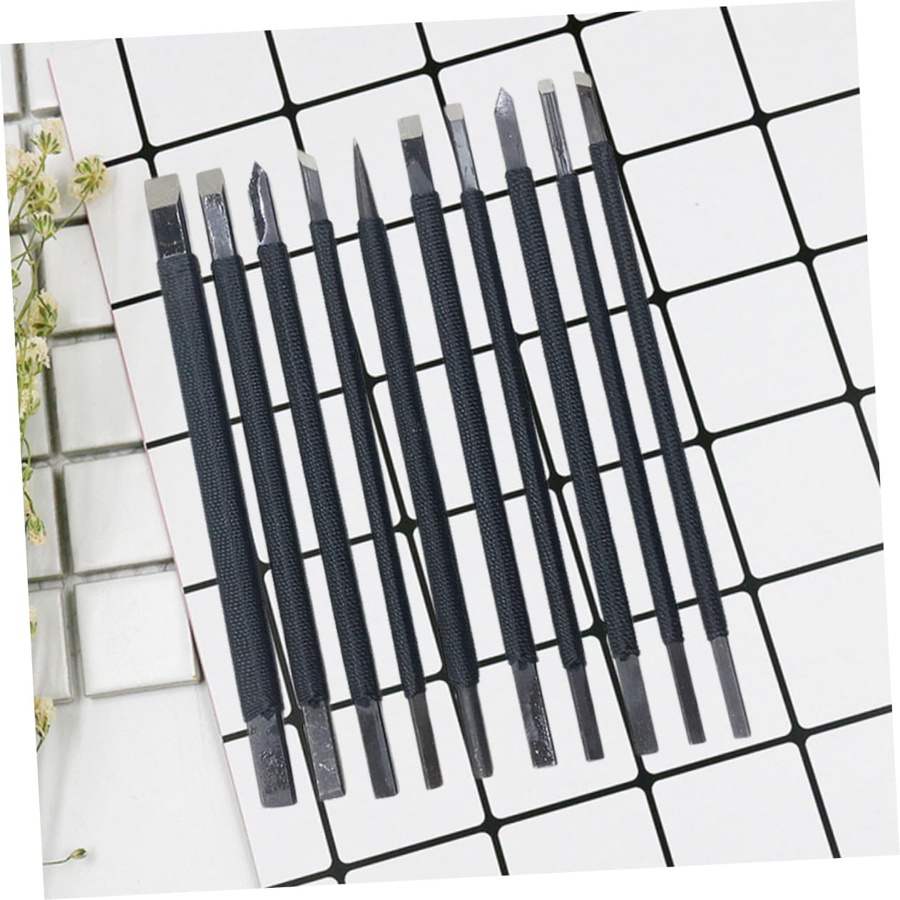 10 Stück Wolframstahl Graviermesser für Siegelgravur und Steinschnitzerei Vielseitiges Handschnitzset für Kreative Bastelarbeiten und Schmuckherstellung