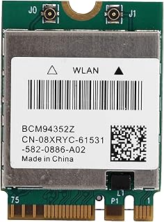 ASHATA Cartão WiFi de banda dupla, 2,4/5G cartão WiFi sem fio de banda dupla, placa de rede sem fio NGFF M.2 Bluetooth 4.0 802.11ac adaptador Wlan, mini cartão Wi-Fi, para win7/8/10/OS X/Hackintosh (antenas internas)