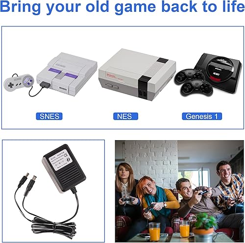 Miniatura 5 de SNES - Cable de alimentación cable de alimentación NES fuente de alimentación de CA compatible con Super NintendoSNESNESGenesis1