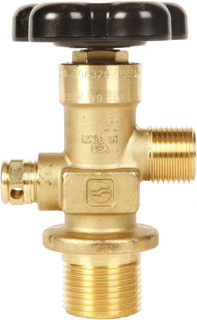 CGA320 CO2 Gas Cylinder Valve 1.125" -12 UNF, 3000 PSI
