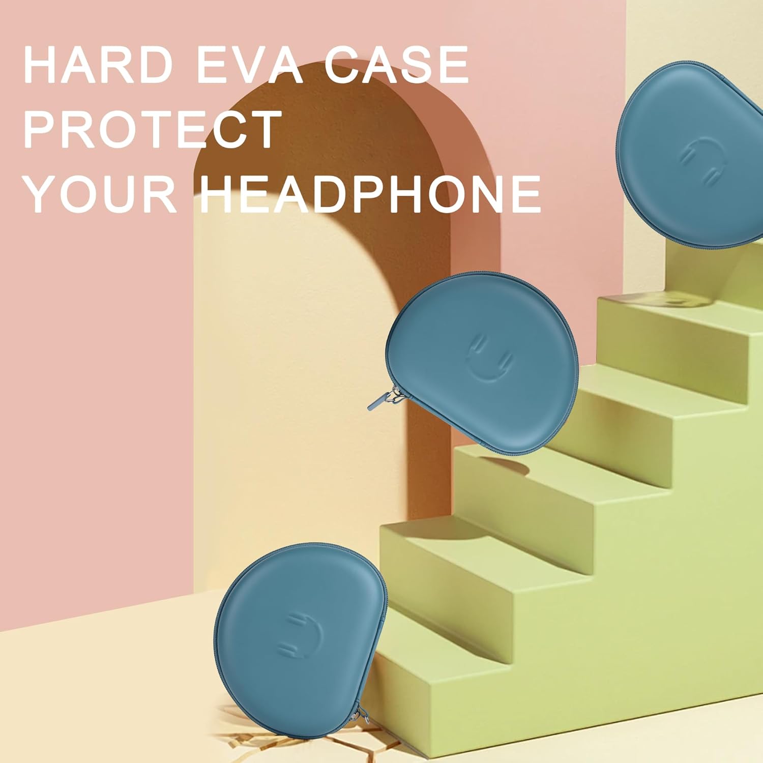 Headphone Storage Case for Skullcandy Crusher Evo ANC 2,TOZO,BERIBES,Hard EVA Portable Carrying Case for Wireless Headphone with Pocket for Cable - Image 6