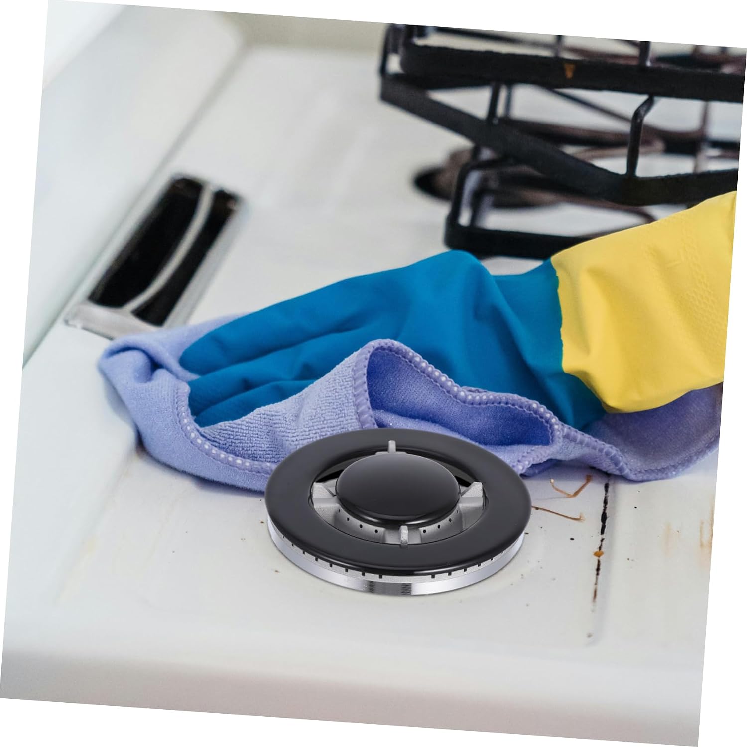Sosoport 1Set Gas Stove Burner Cap Replacement Accessory Durable Cooker Hob Gas Burner Head for Efficient Fuel Combustion Easy Installation Optimized Performance for Gas