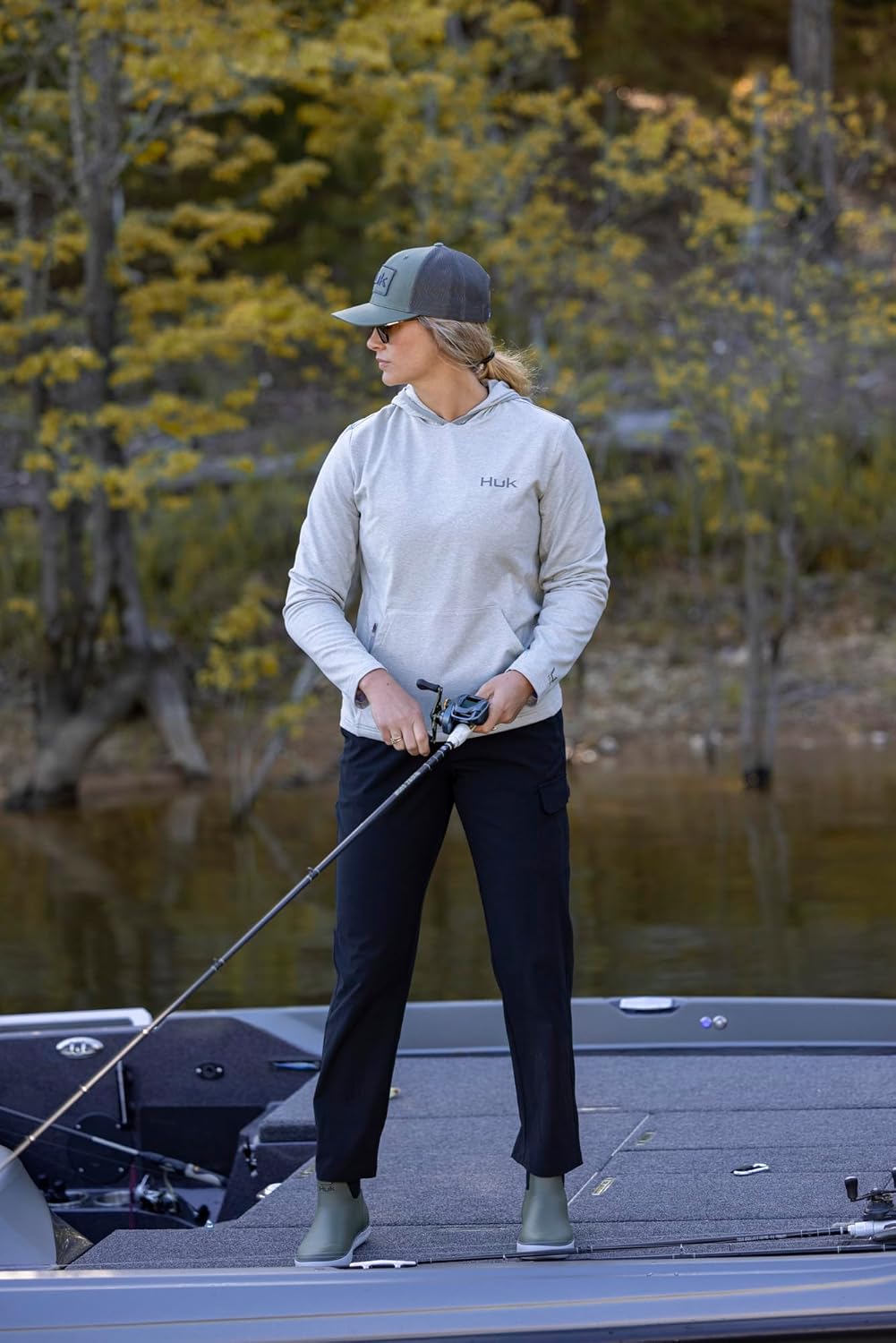 HUK womens Coldfront+ Pullover Hoodie, Performance Fishing Hoodie - Image 5
