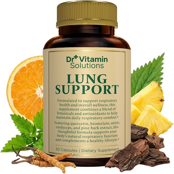 Lung Detox for Smokers, Mullein Leaf Extract, 10-in-1 Cleanse w/Vitamin C, Butterbur & Quercetin - Respiratory Support Supplement for Breathing & Lung Health - Non-GMO, Made in USA - 30 Vegan Capsules