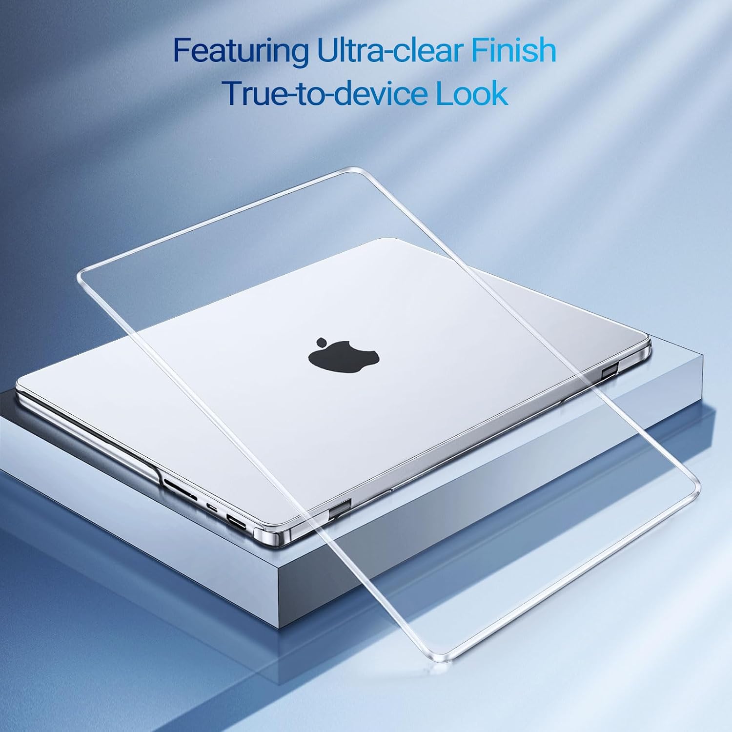 MOSISO Compatible with MacBook Pro 14 inch Case M5 2026 M4 M3 M2 M1 2025-2021 A3427 A3426 A3434 A3112 A3185 A3401 A2918 A2992 A2779 A2442, Hard Shell&Keyboard Cover&Screen Film&Type C, Crystal Clear