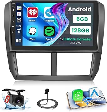 8-Core 6+128G Android 15 Car Stereo for Subaru Forester Impreza WRX 08-12