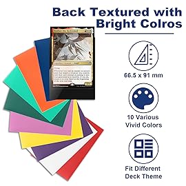 Blue Card Sleeves 200 Pack Compatible with MTG Card Sleeves, Sturdy Sleeves Matte Back Finish, Perfect Shuffling - Protect All Your Trading Cards Collectible Cards, Never Tear