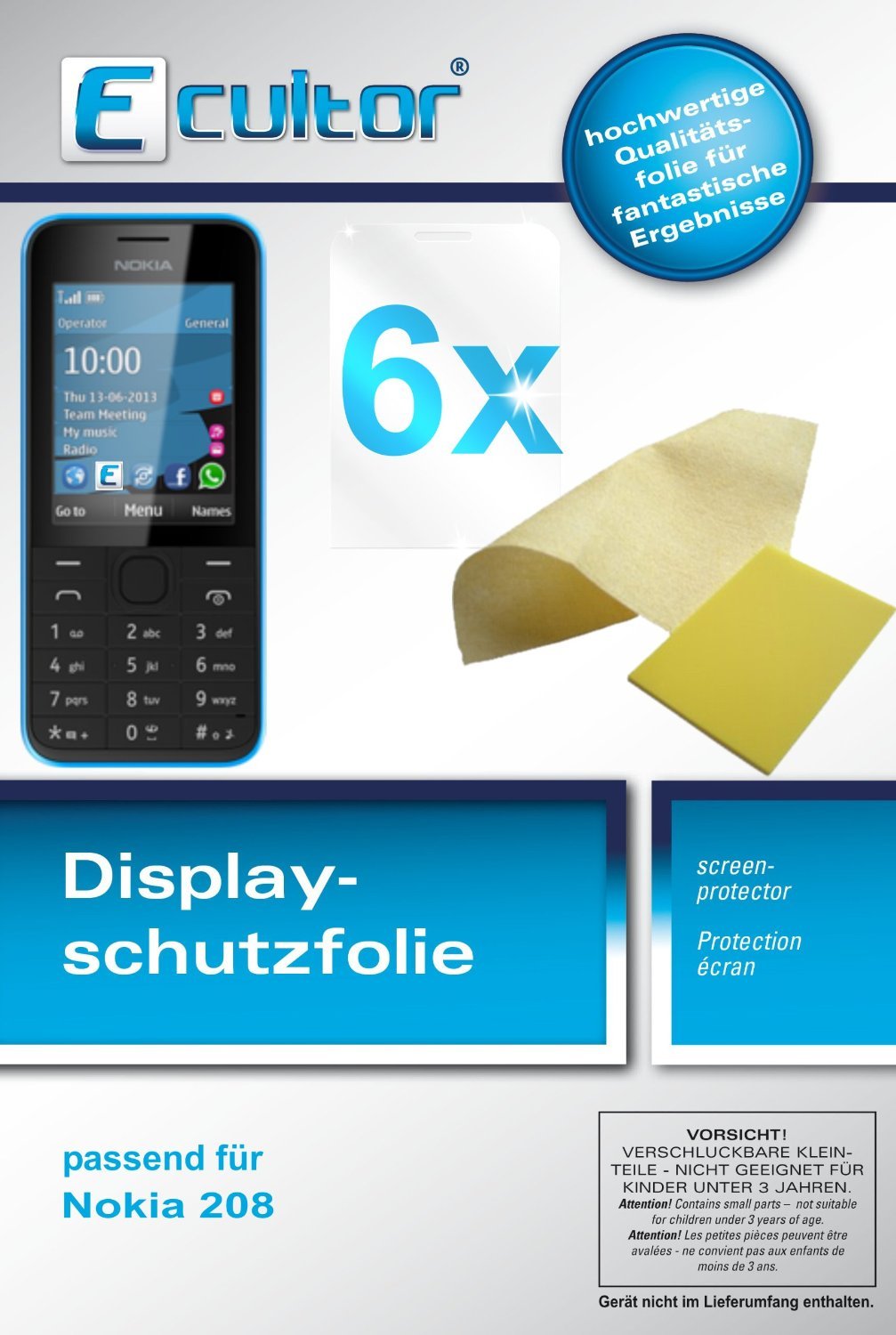 Dipos Pellicola Protettiva Per Nokia 220 (2 Pezzi) - Cristallo Trasparente, Anti Graffio 4H, Made In Germany